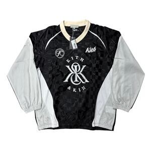 Kith Checkered Satin Dayton Combo Pullover Black S